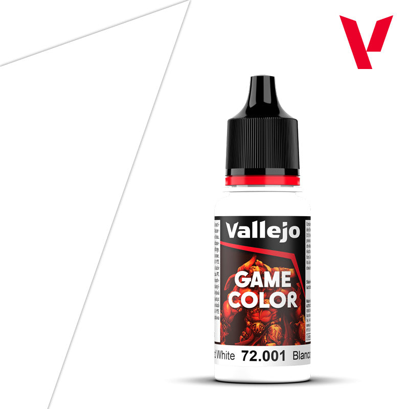vallejo-game-color-dead-white-72001	Vallejo Game Color Dead White Acrylic Paint 18ml Bottle For Tabletop Miniatures