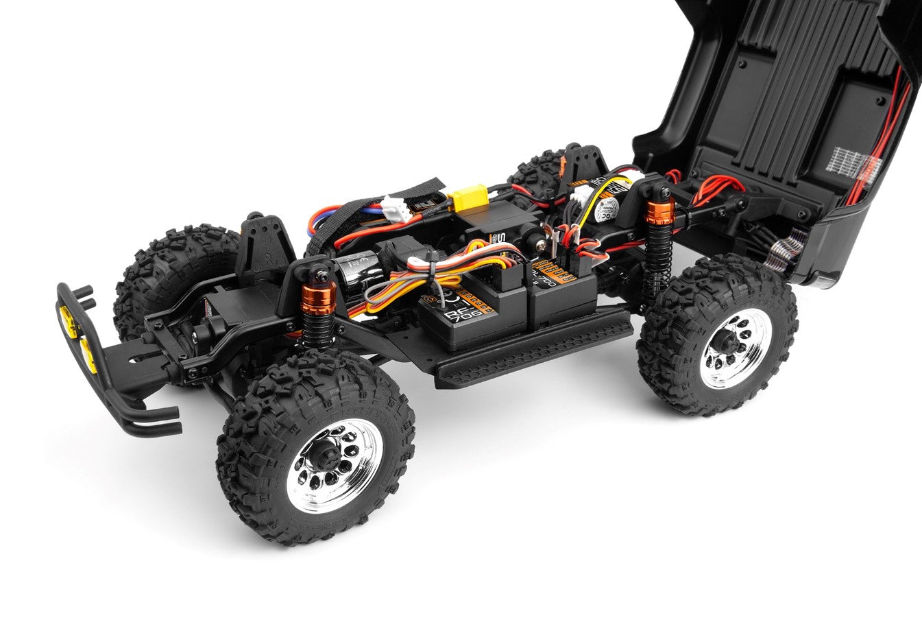 HPI Venture18 Flux 1985 Toyota Hilux SR5 Gloss Red chasisis detail