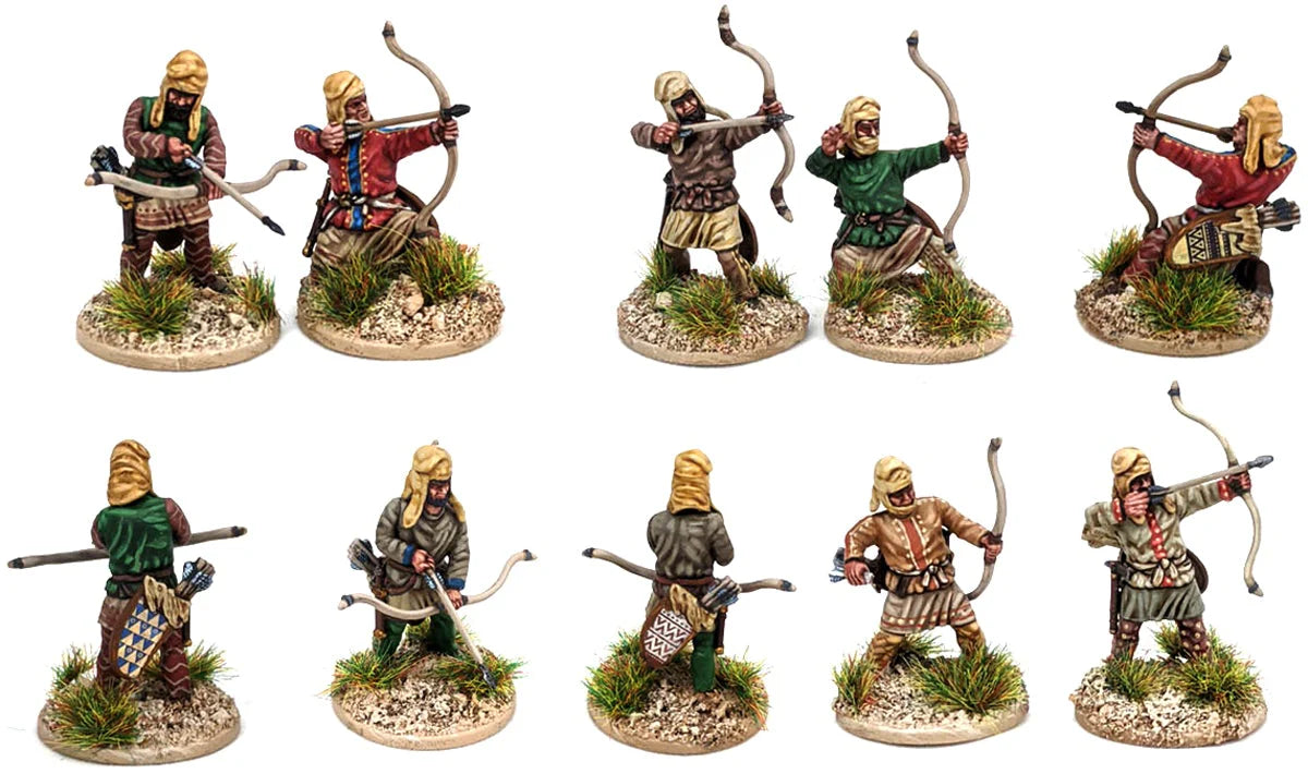 Victrix 28mm Persian Archer assembly variants showing dynamic modular poses