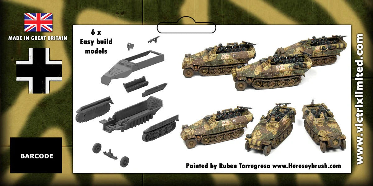 Back of Headercard For Victrix Ltd Hanomag Sd.Kfz.251/D 12mm Scale Historical Miniatures