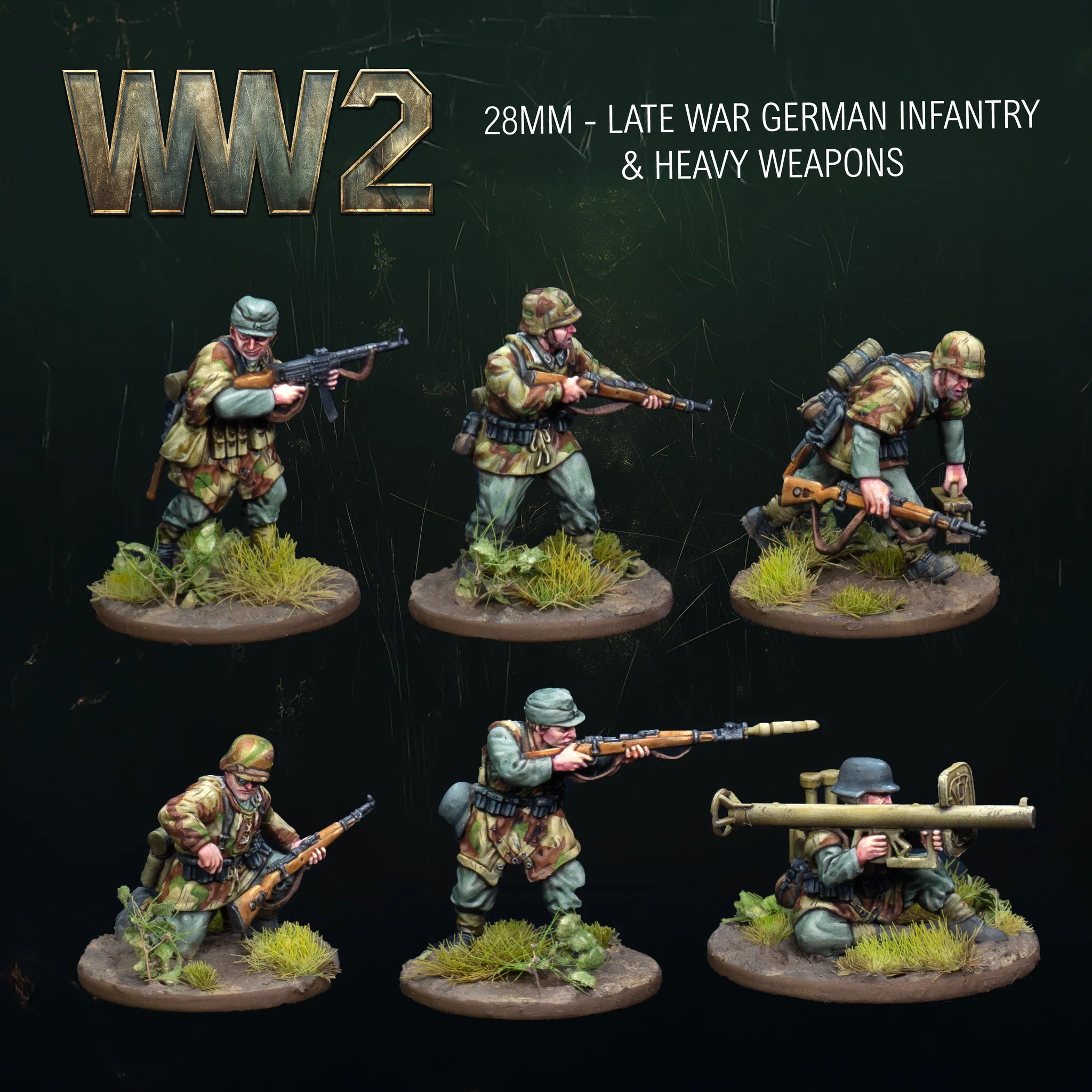 Victrix Ltd Late War German Infantry & Heavy Weapons 28mm scale figures Individual Infantrymen Closeups