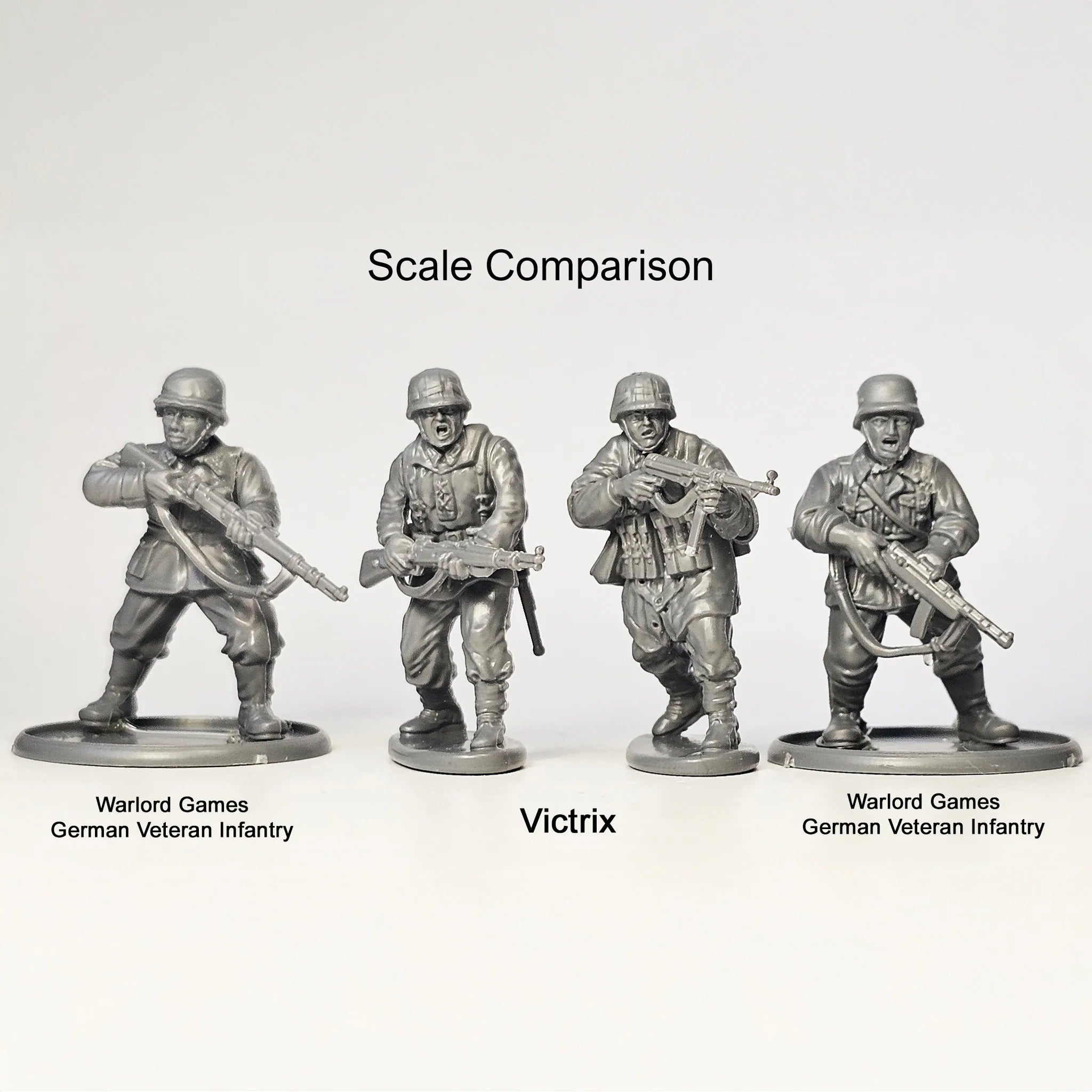  Victrix Ltd Late War German Infantry & Heavy Weapons 28mm scale figures Scale Comparison