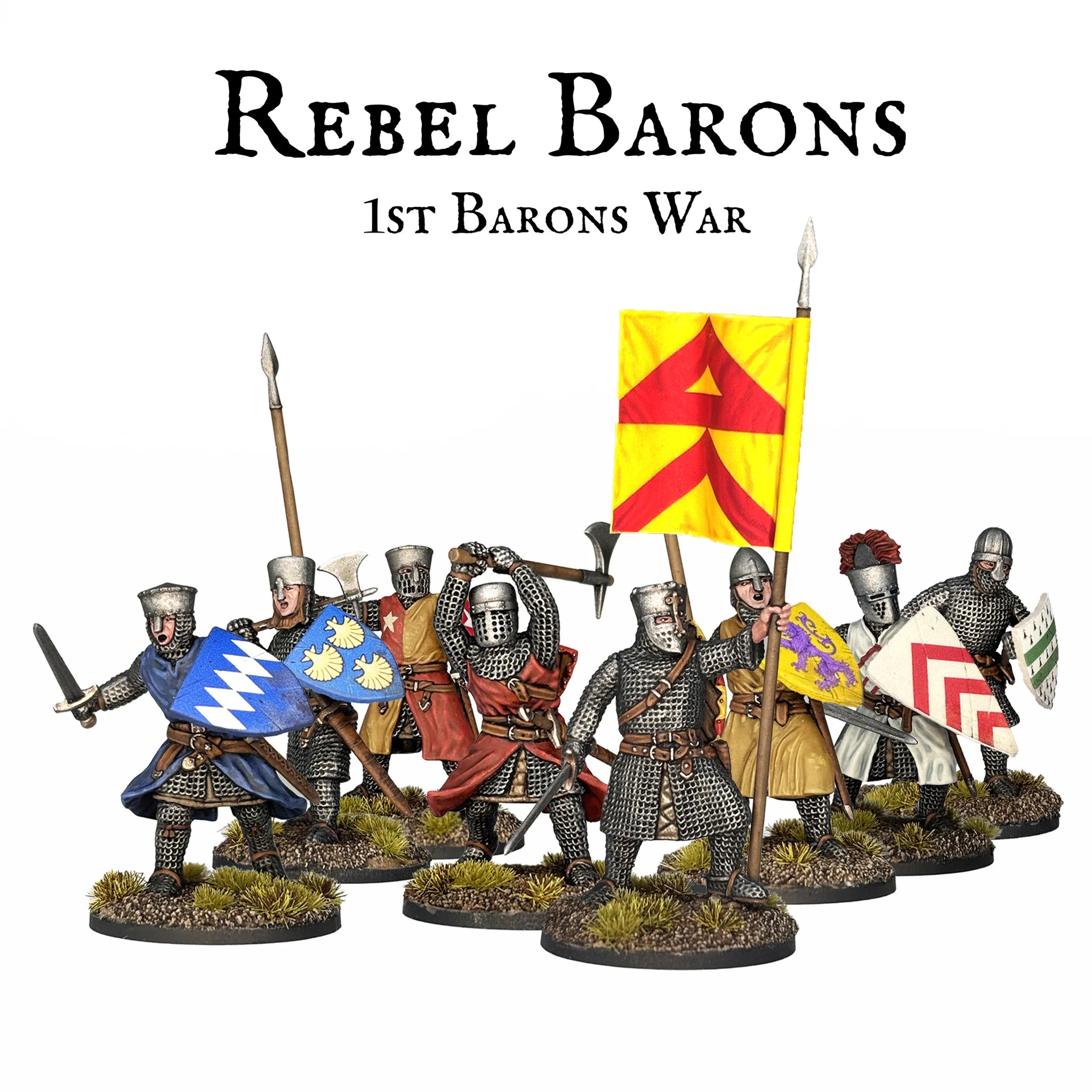 Victrix Ltd Medieval Foot Knights 28mm Scale Historical Figures Example Rebel Barons