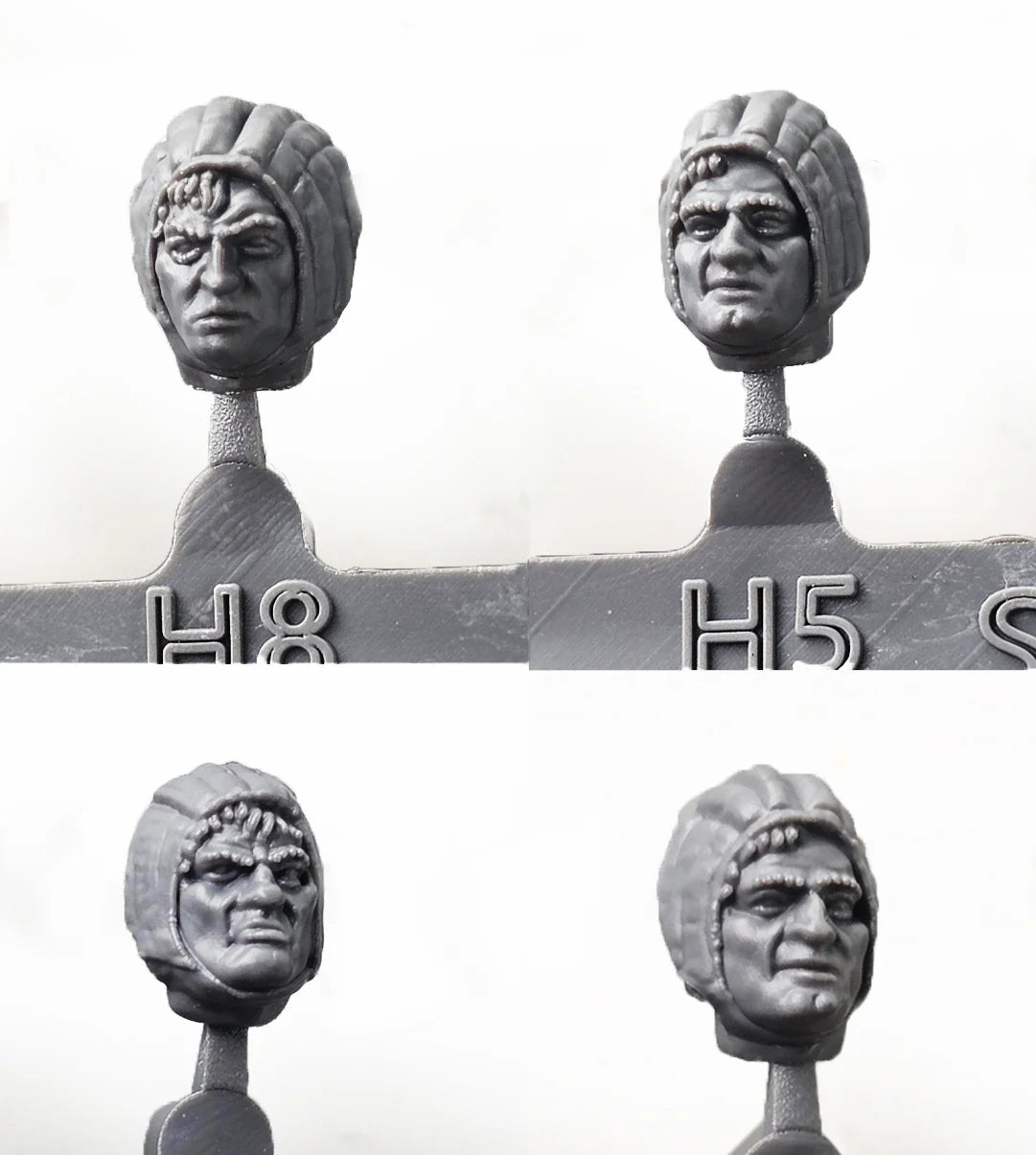 Victrix Ltd Medieval Foot Sergeants 28mm scale historical miniatures set Head Closeup