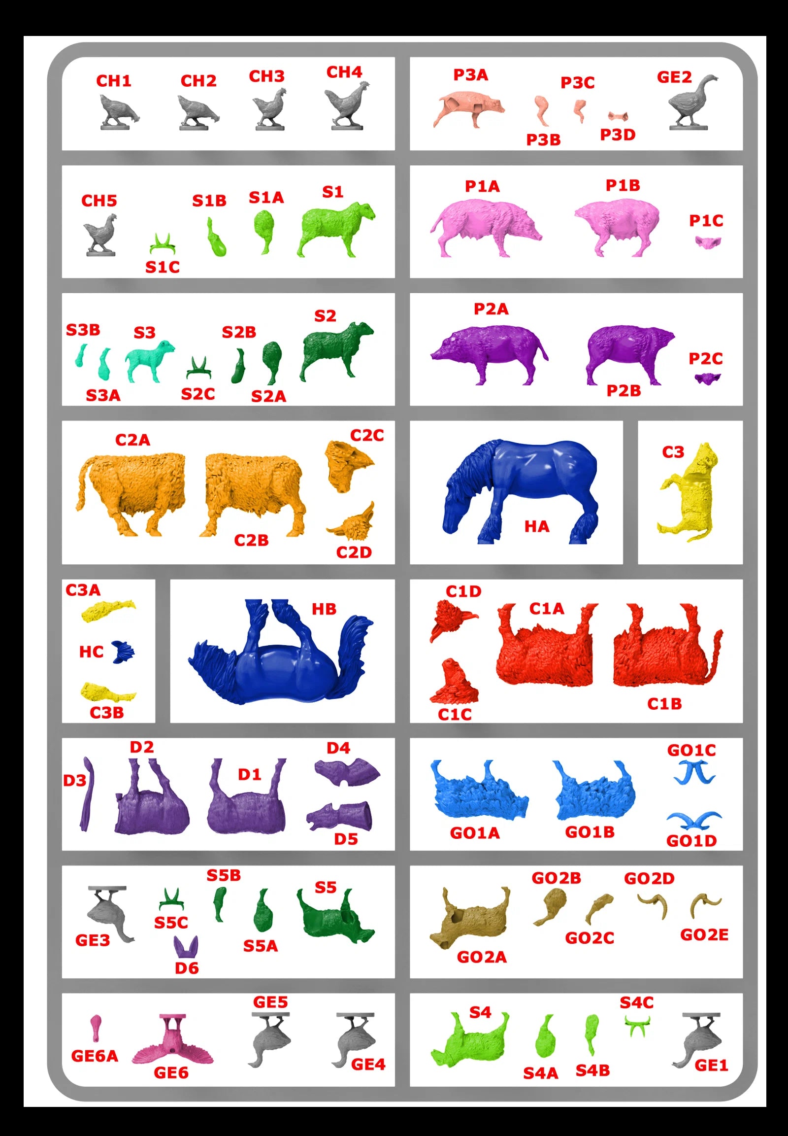 Victrix Limited Farm Animals – 28mm Scale Plastic Model Figures