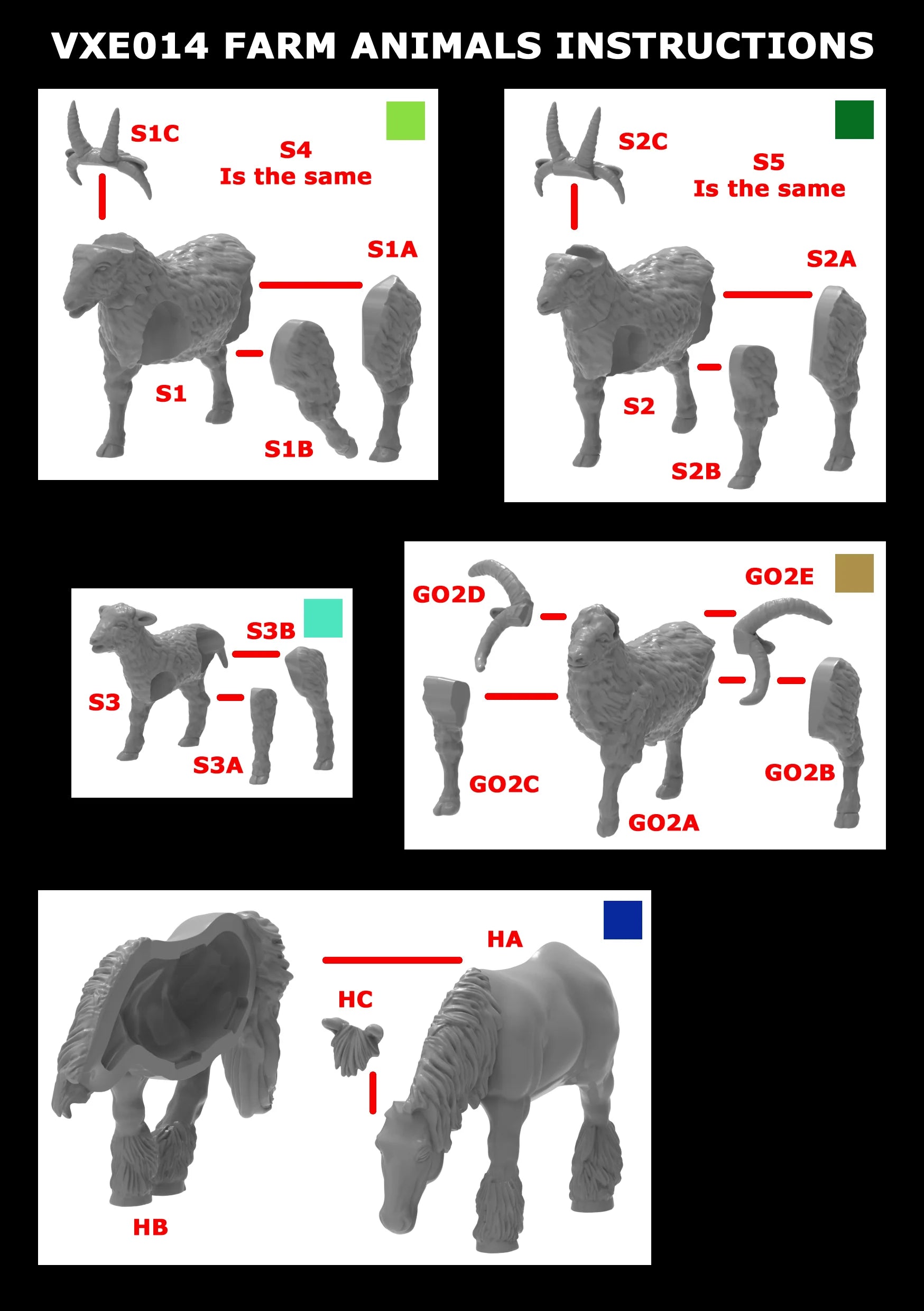 Victrix Limited Farm Animals – 28mm Scale Plastic Model Figures