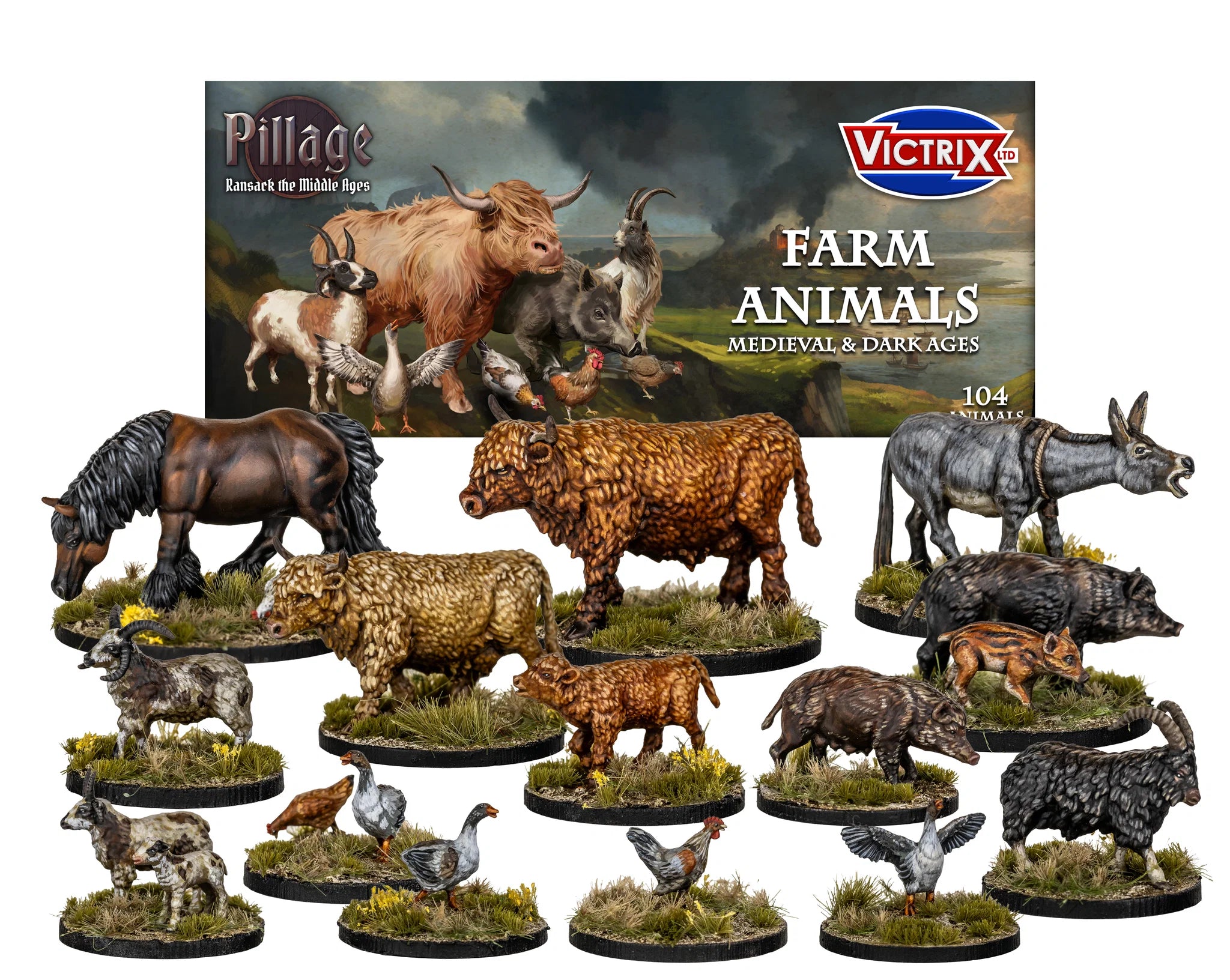 Victrix Limited Farm Animals – 28mm Scale Plastic Model Figures