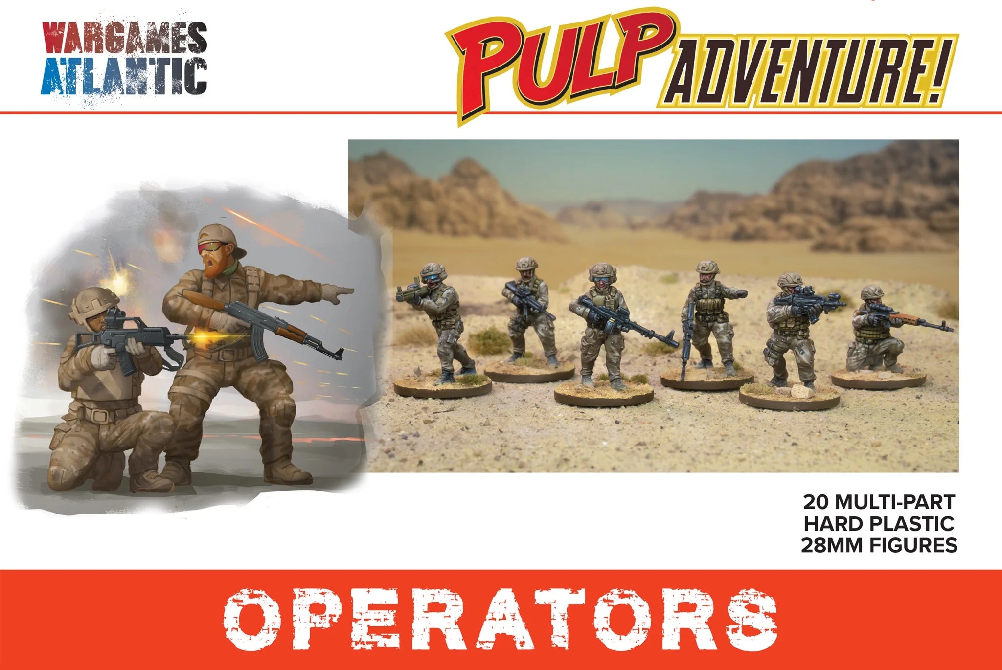 Wargames Atlantic Operators 28mm plastic figure box art