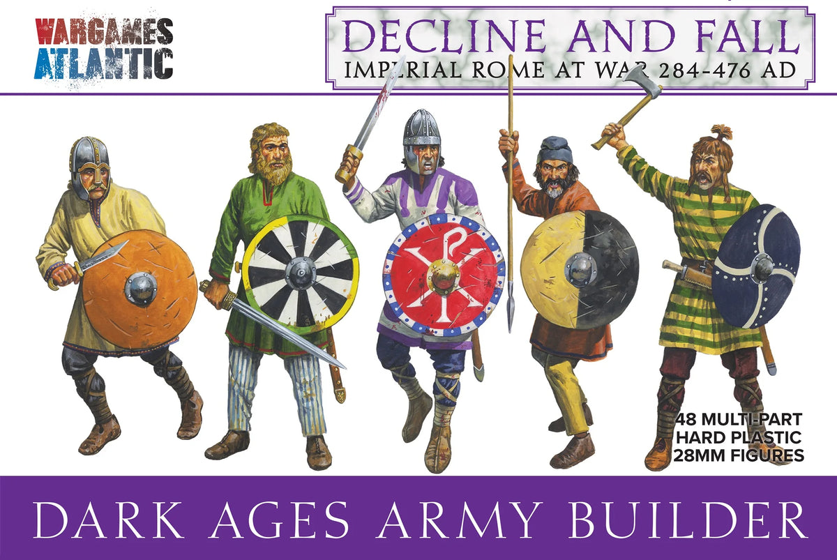 Wargames Atlantic Decline and Fall Dark Ages Army Builder 28mm plastic figure box artwork 