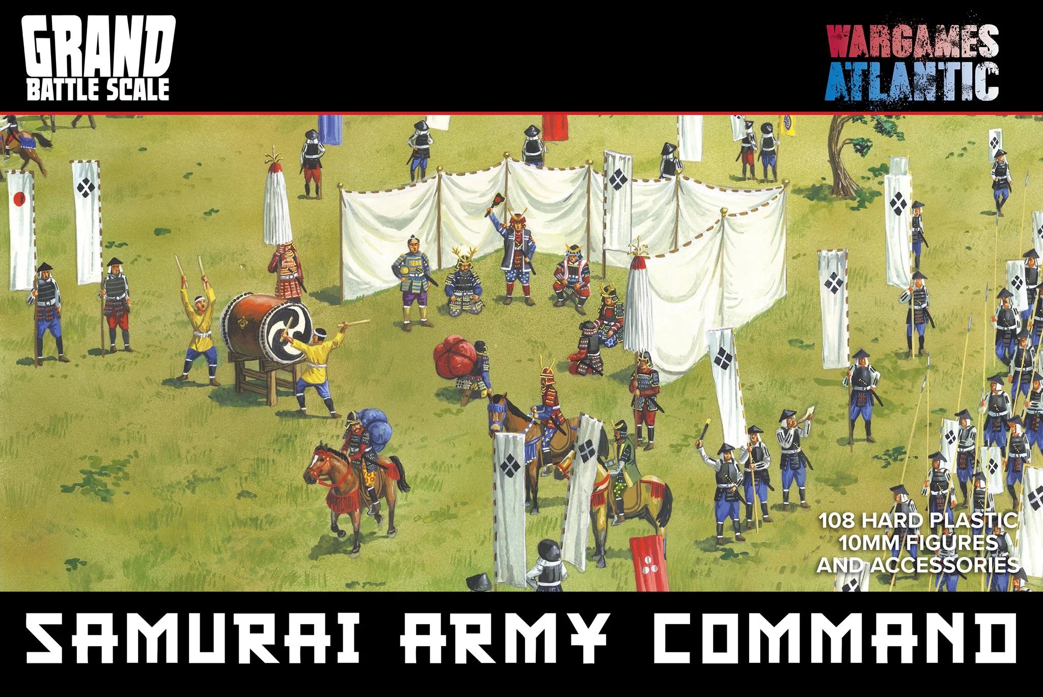 Wargames Atlantic Samurai Army Command 10mm Scale Plastic Figures Box Front