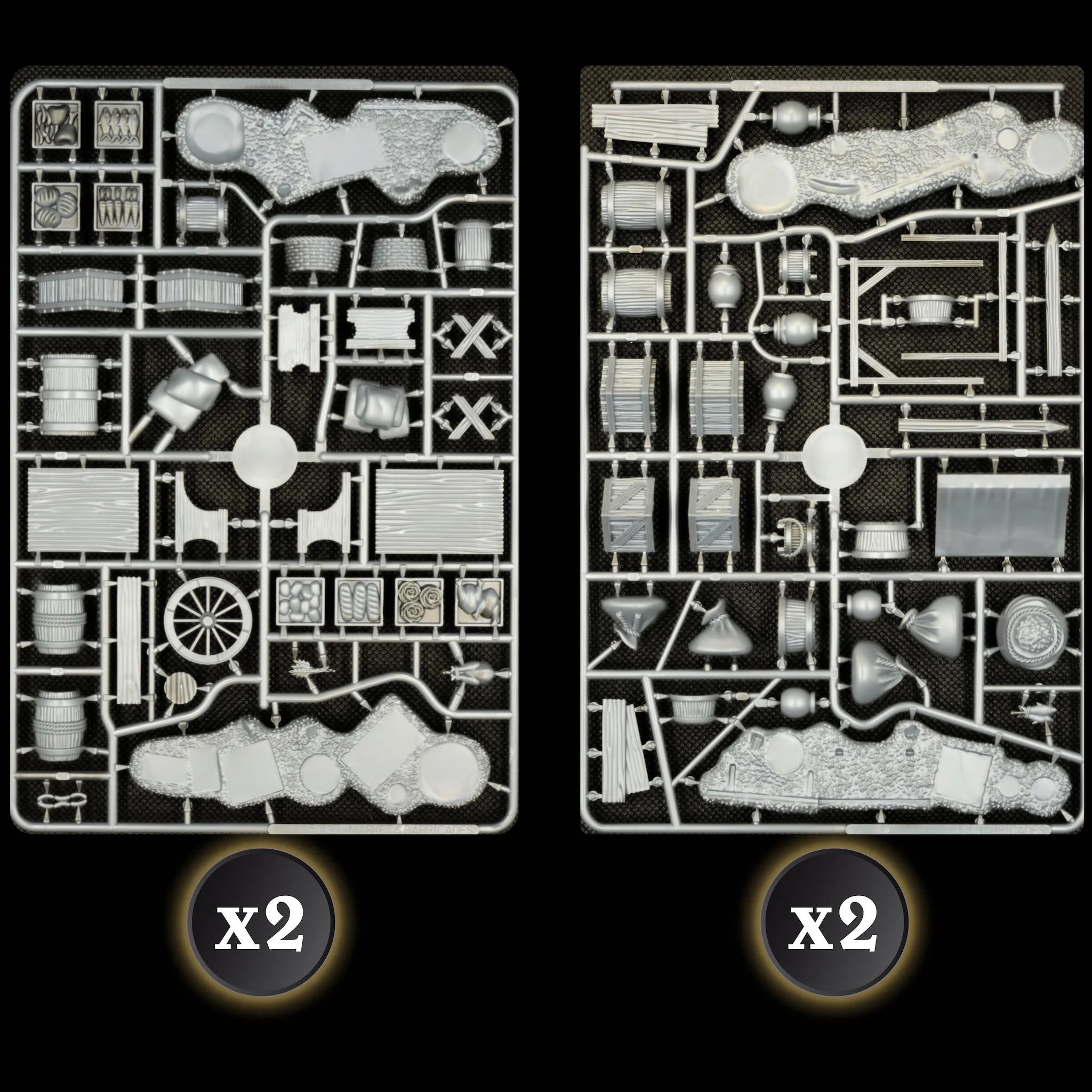 Wargames Atlantic 28mm medieval scenary plastic sprues for Barons' War
