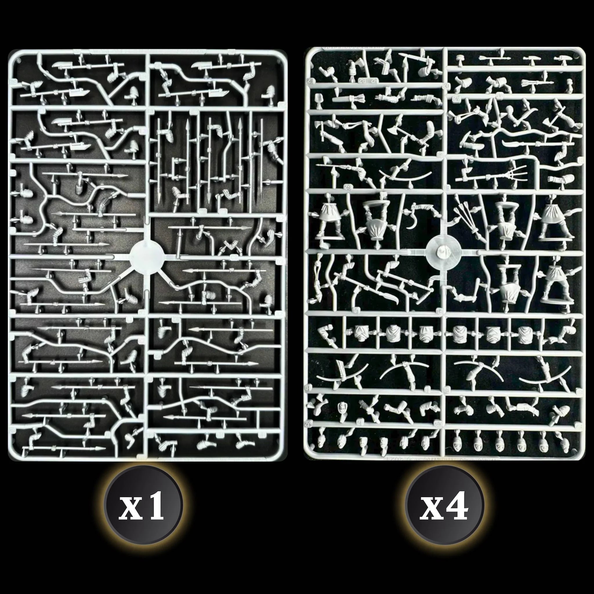 Wargames Atlantic 28mm medieval peasent plastic sprues for Barons' War