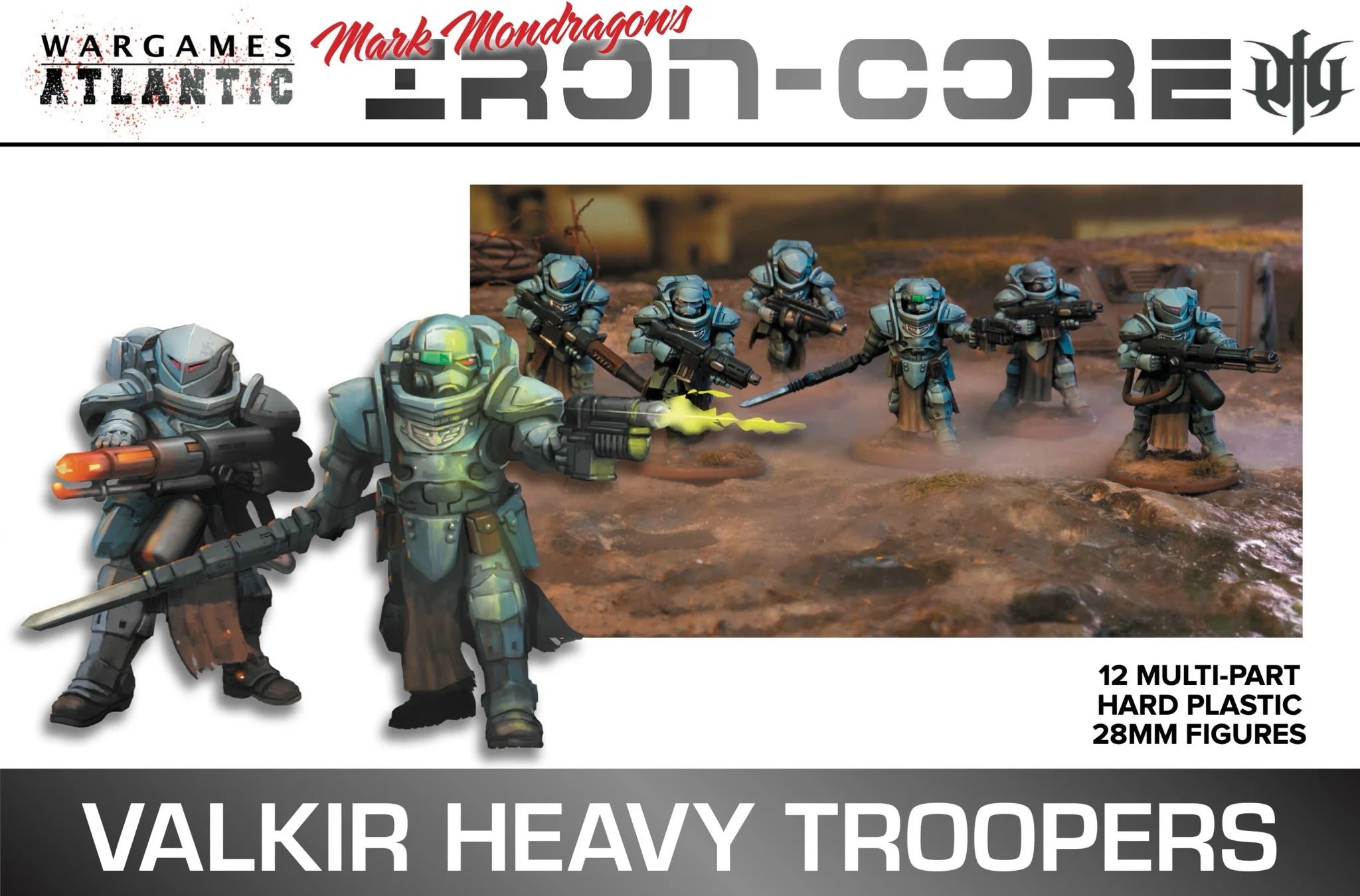 Wargames Atlantic Valkir Heavy Troopers 28mm Scale Plastic Figures Box Front