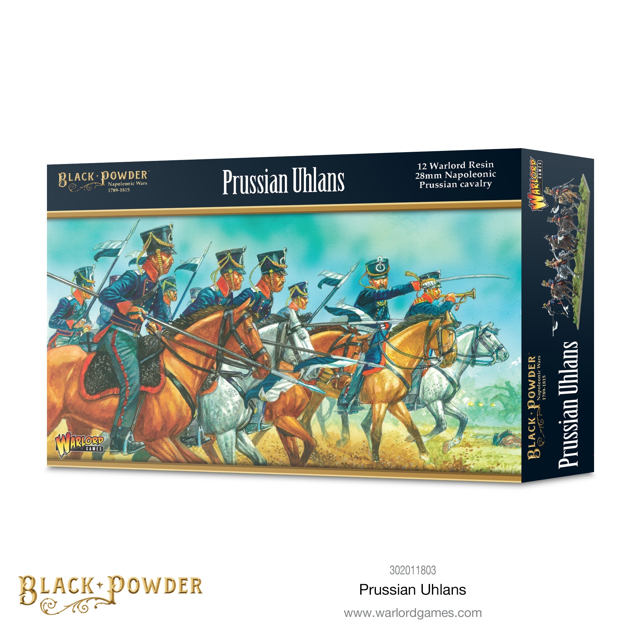 Warlord Games Black Powder Napoleonic Wars Prussian Uhlans 28mm Cavalry Box Front Art