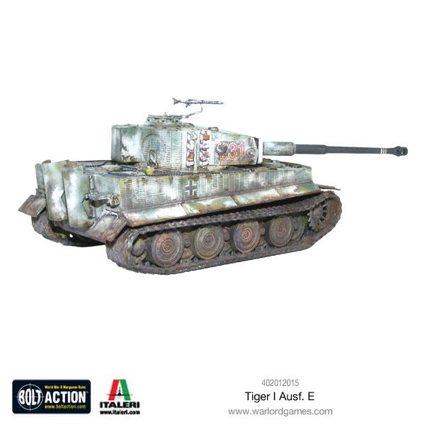 Side View Warlord Games Bolt Action Tiger I Ausf. E Heavy Tank Winter Camoflage