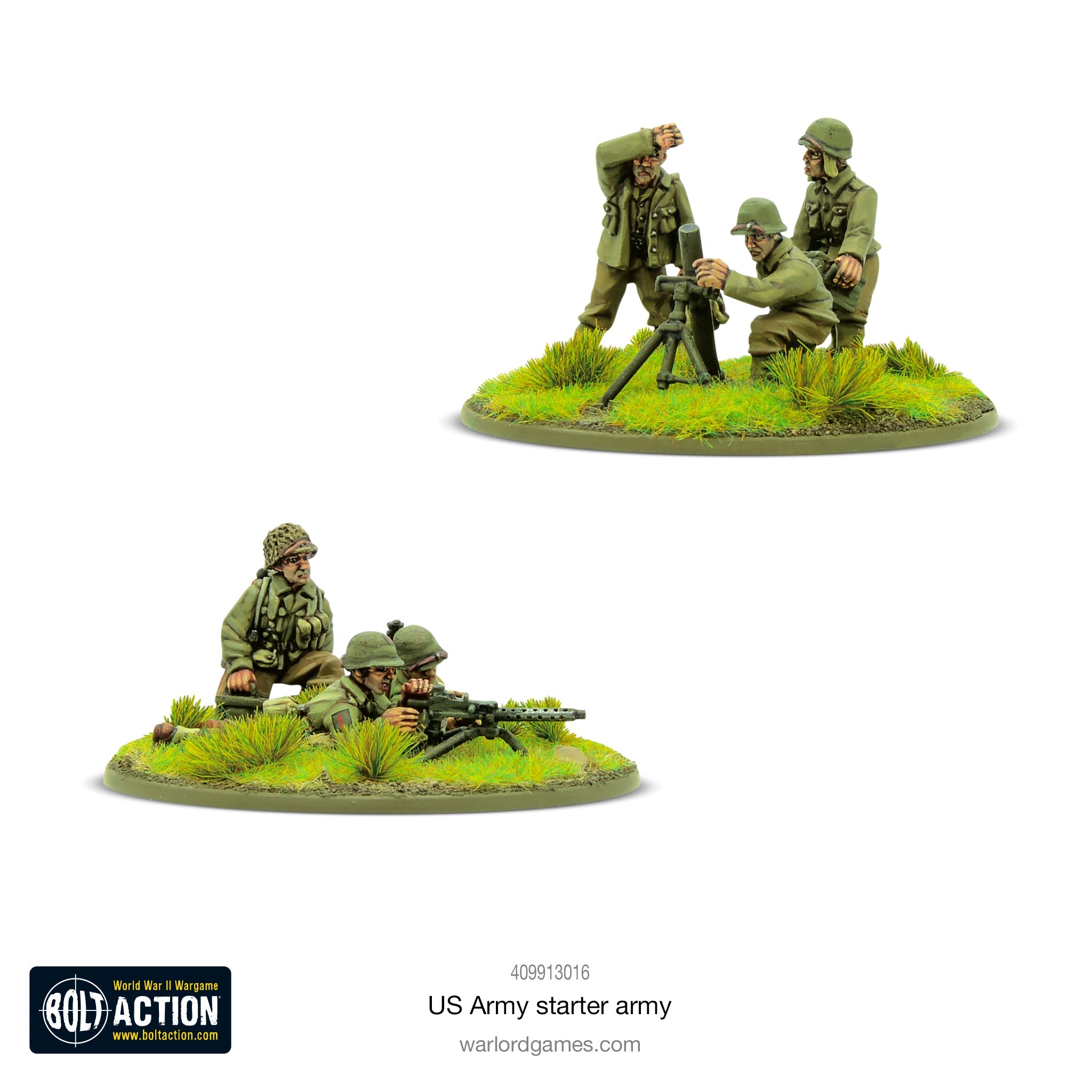 US Army Machine Gun & Mortar  Teams 28mm Bolt Action US Starter Army Miniatures