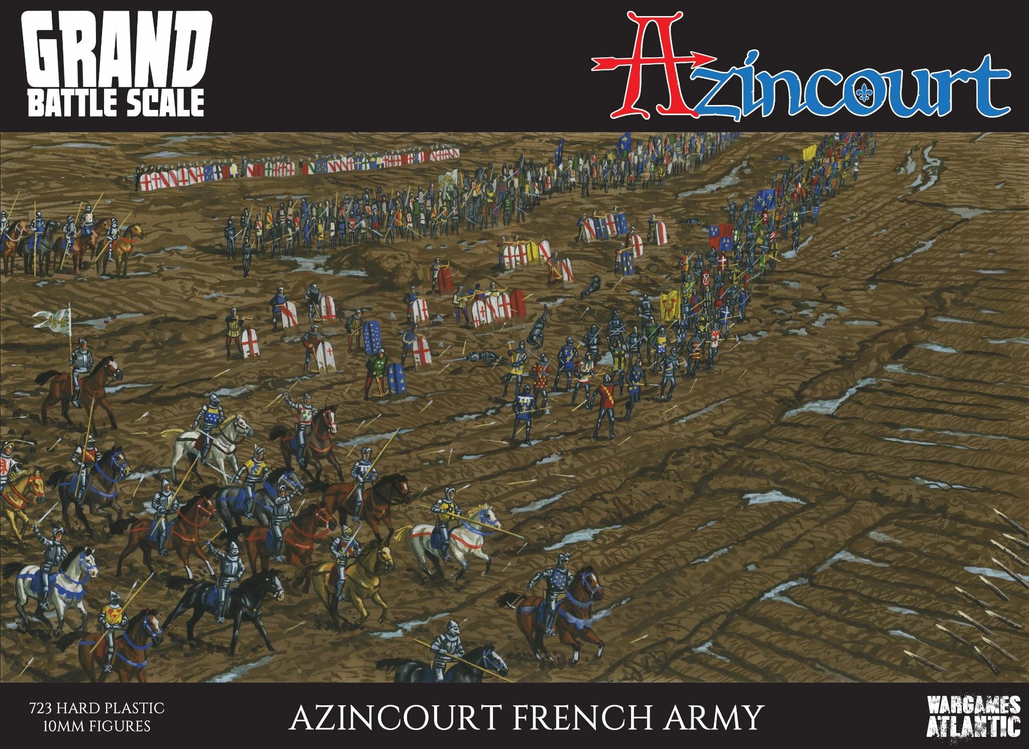 Wargames Atlantic Azincourt French Army 10mm Grand Battle Scale box front artwork
