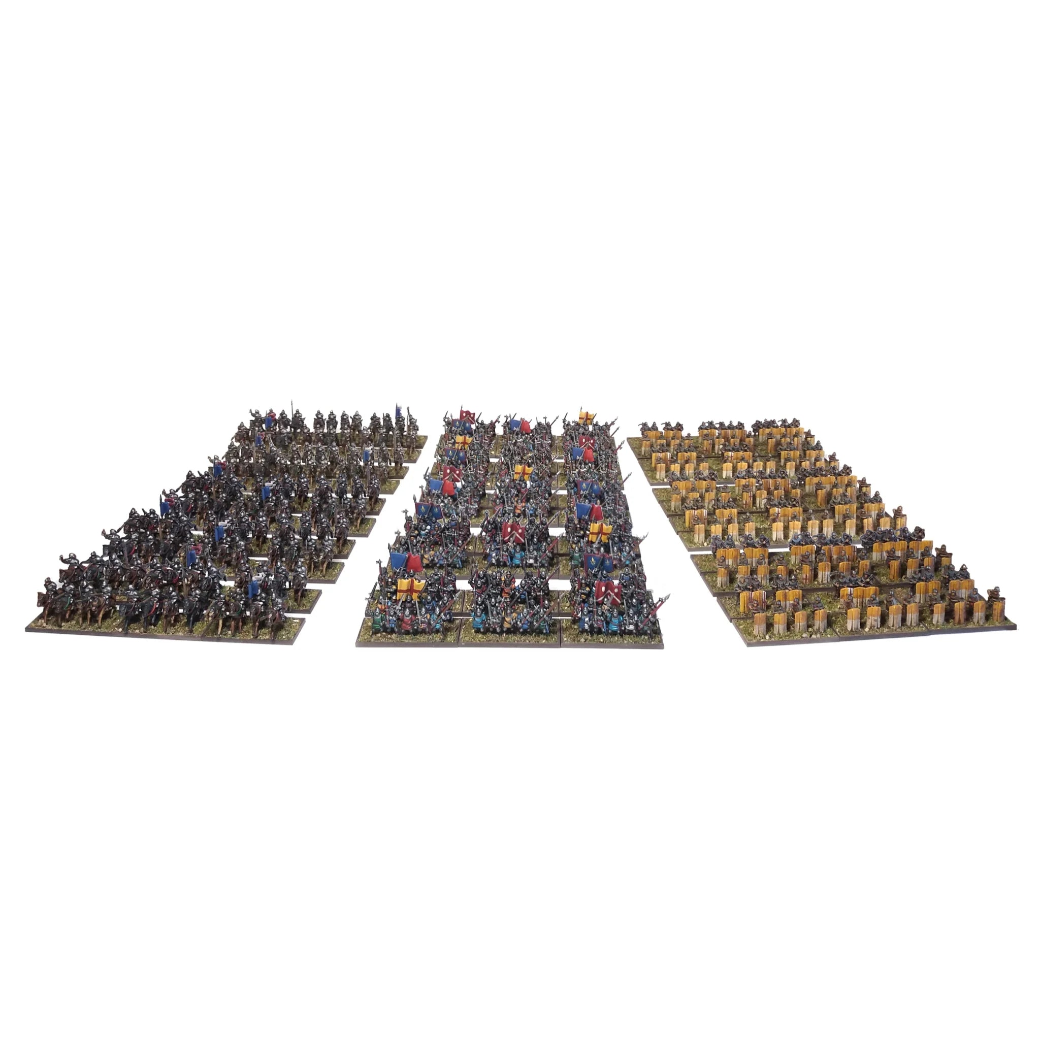 Fully assembled and painted 10mm French army arranged on historical gaming bases
