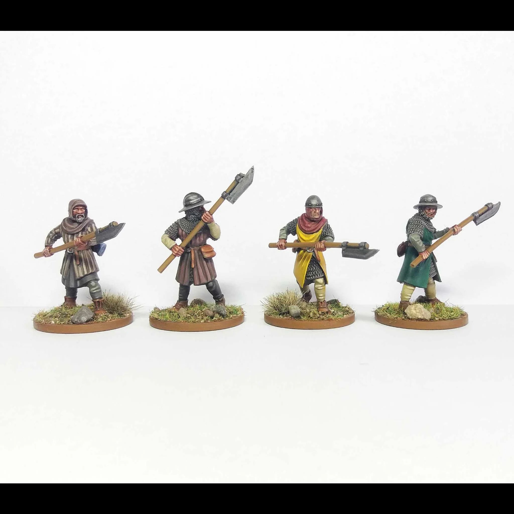 Detailed view of the Wargames Atlantic Foot Serjeants with pole weapons