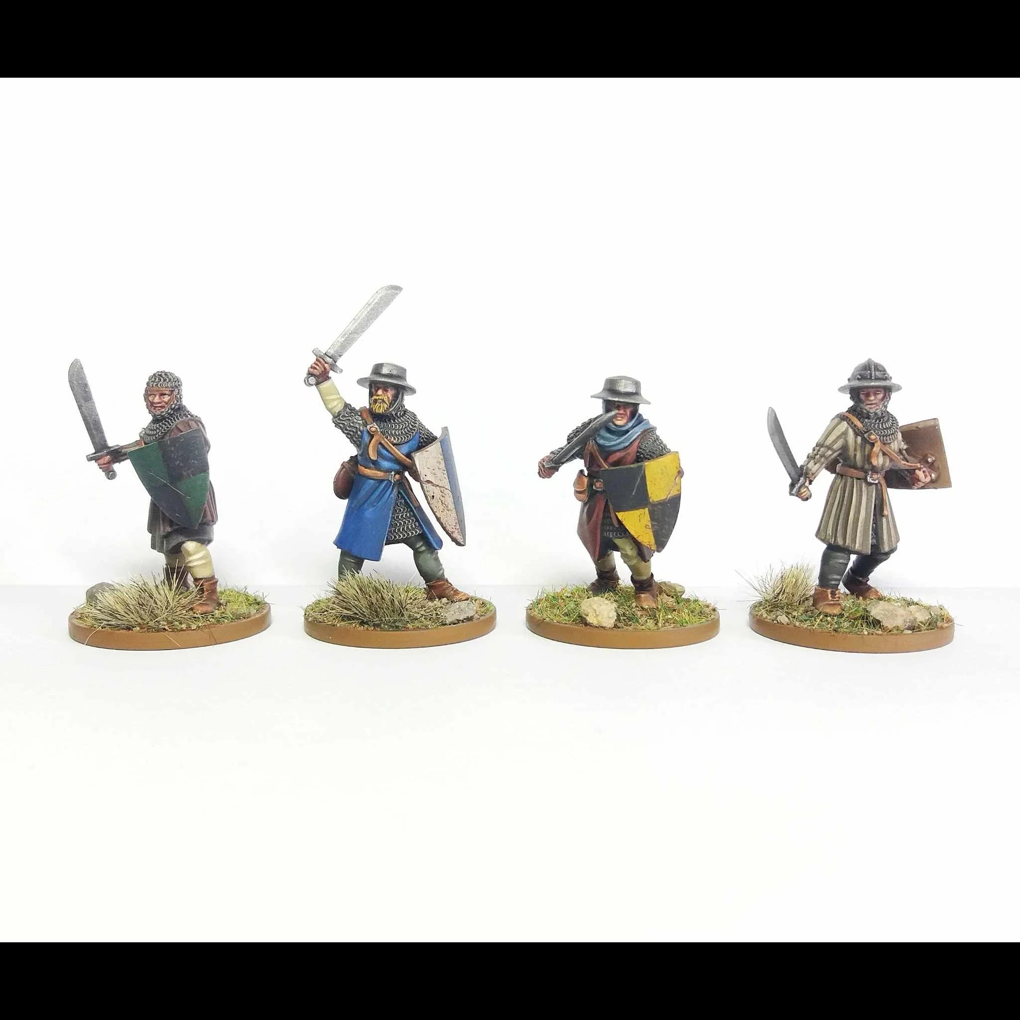 Detailed view of the Wargames Atlantic Foot Serjeants with swords