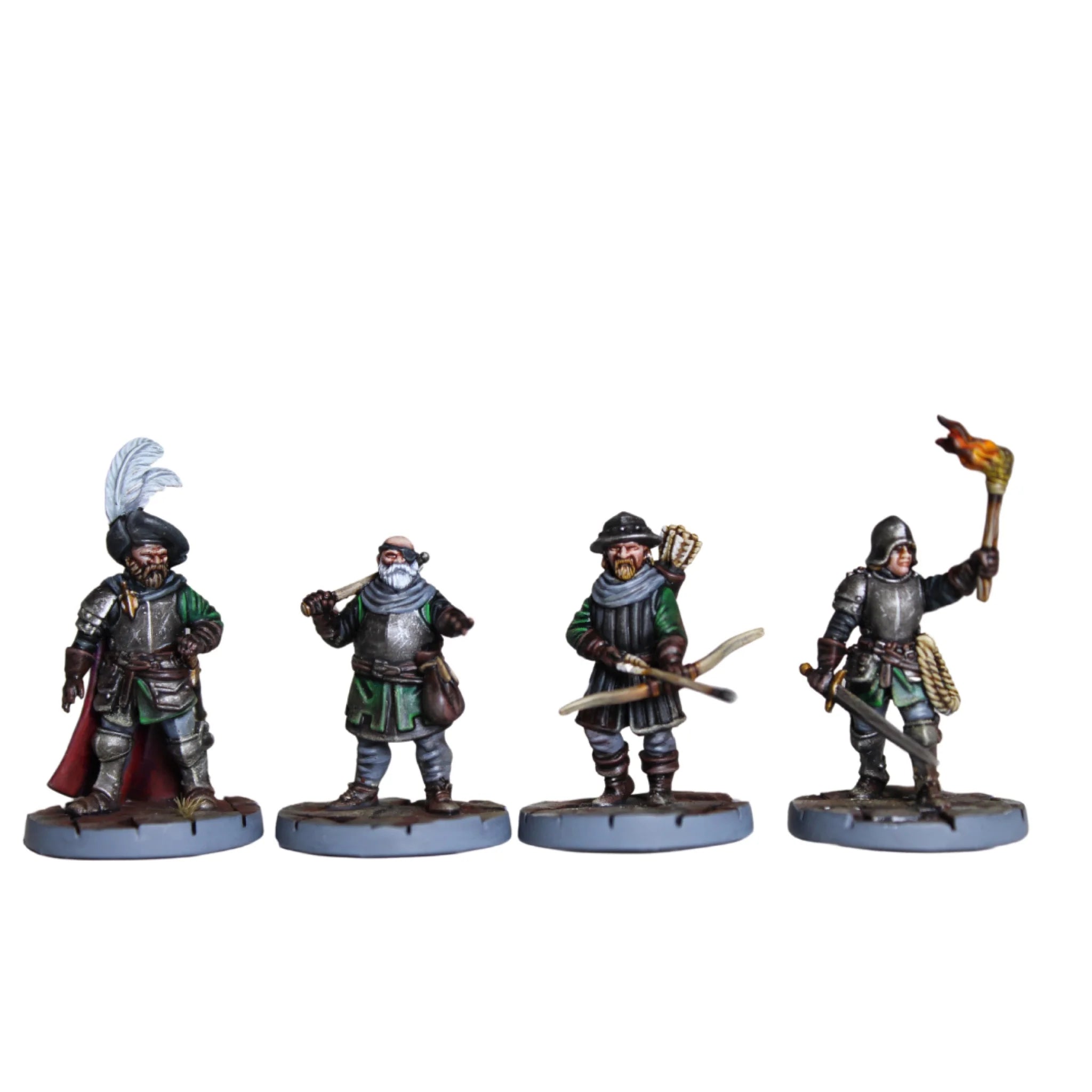 Highly detailed painted Wargames Atlantic Guards including archer and lantern bearer