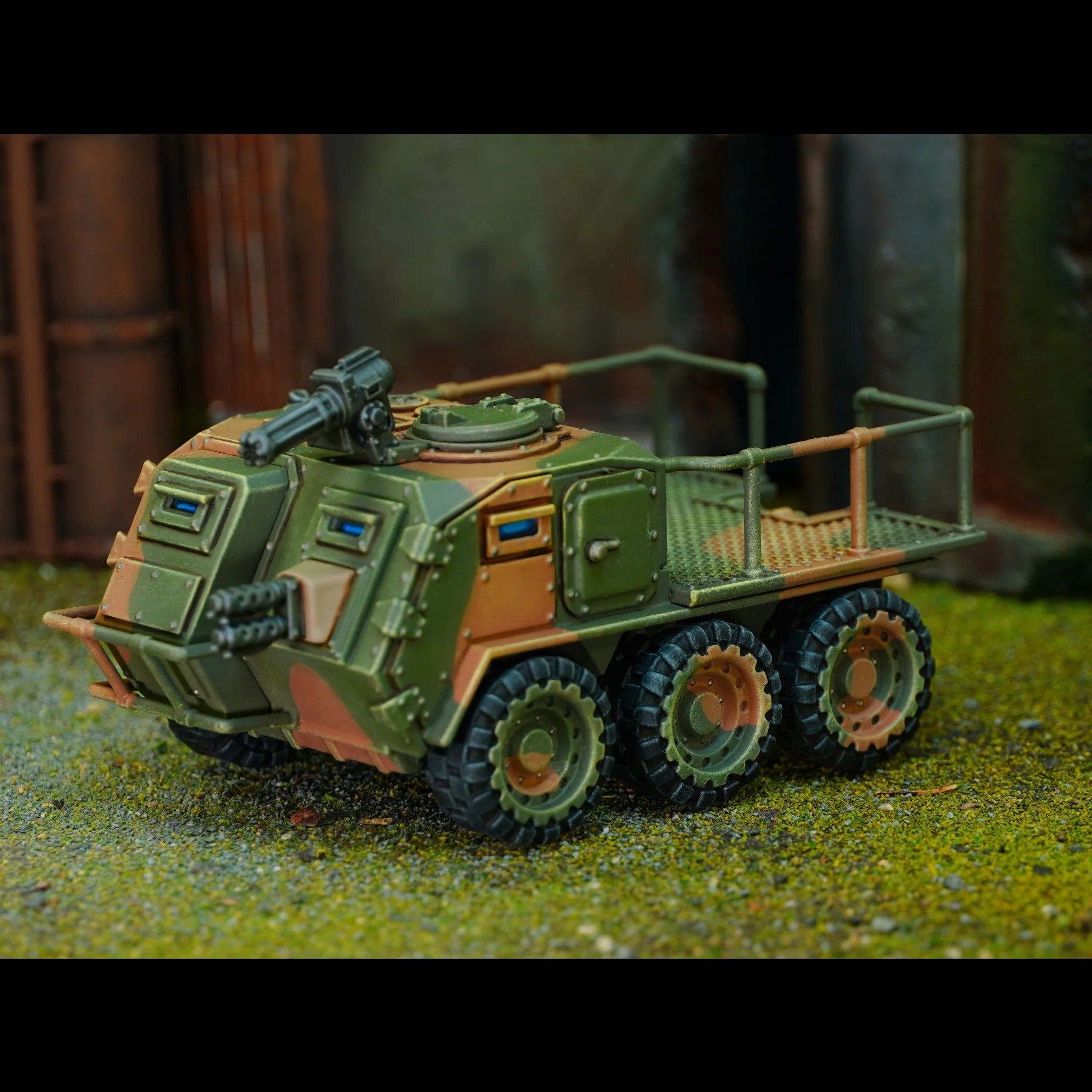 Painted flatbed version of the Damned Mauler vehicle with diamond plate bed and side rails