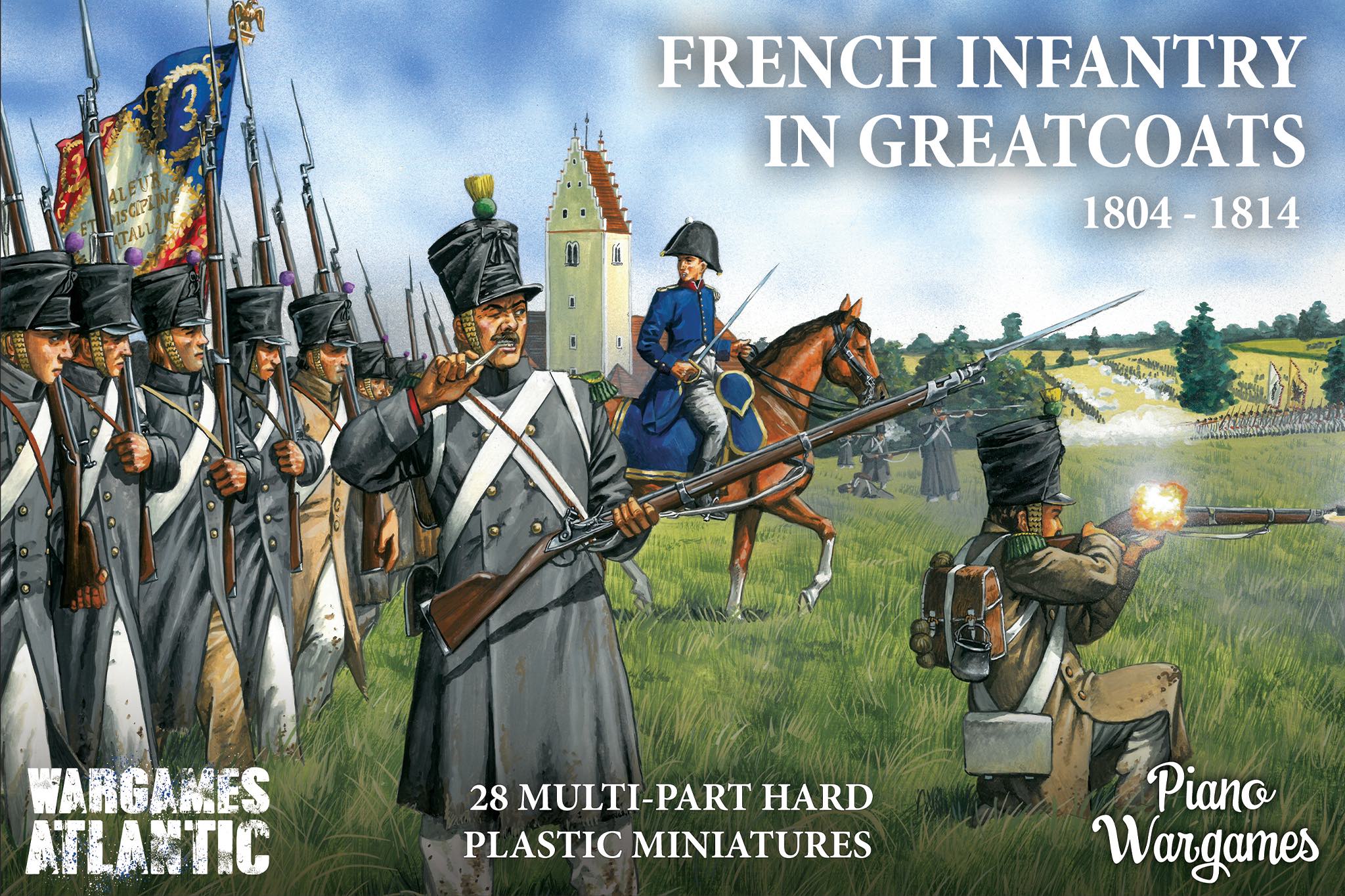Wargames Atlantic French Infantry in Greatcoats (1804-1814) 28mm box art.