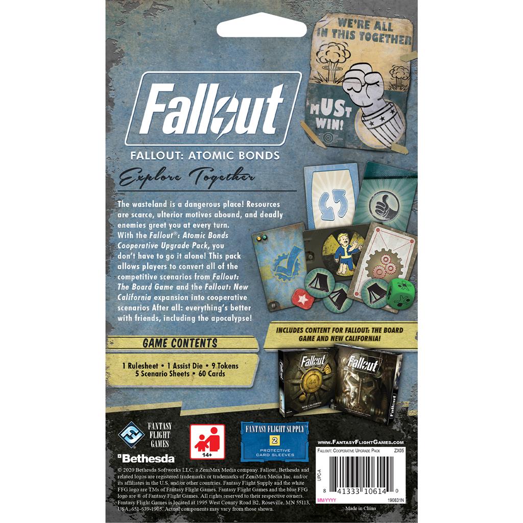 Fallout Atomic Bonds Cooperative Upgrade Pack Back of Package