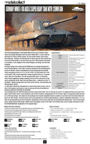 E-100 Auf C Heavy Tank Germany 1:72 Scale Model Kit By Modelcollect Instructions Cover Page