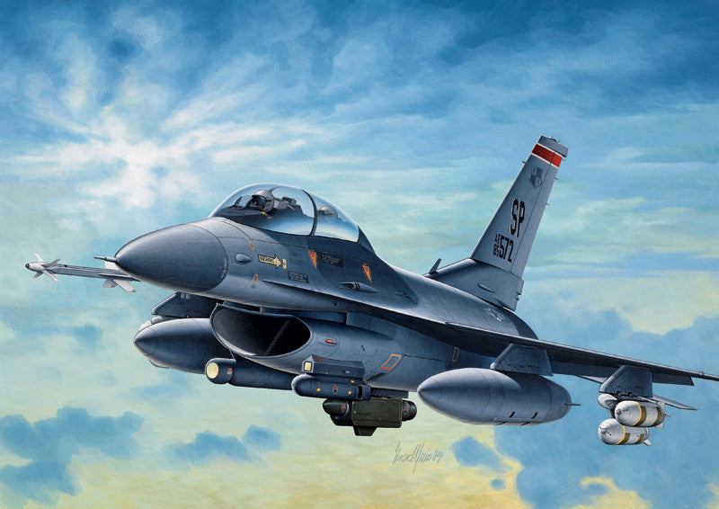 Lockheed Martin F-16 C/D Night Falcon 1/72 Scale Model Kit Box Art