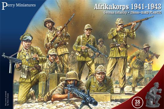 German Infantry Afrika Korps 1941- 1943 (28 mm) Scale Model Plastic Figures