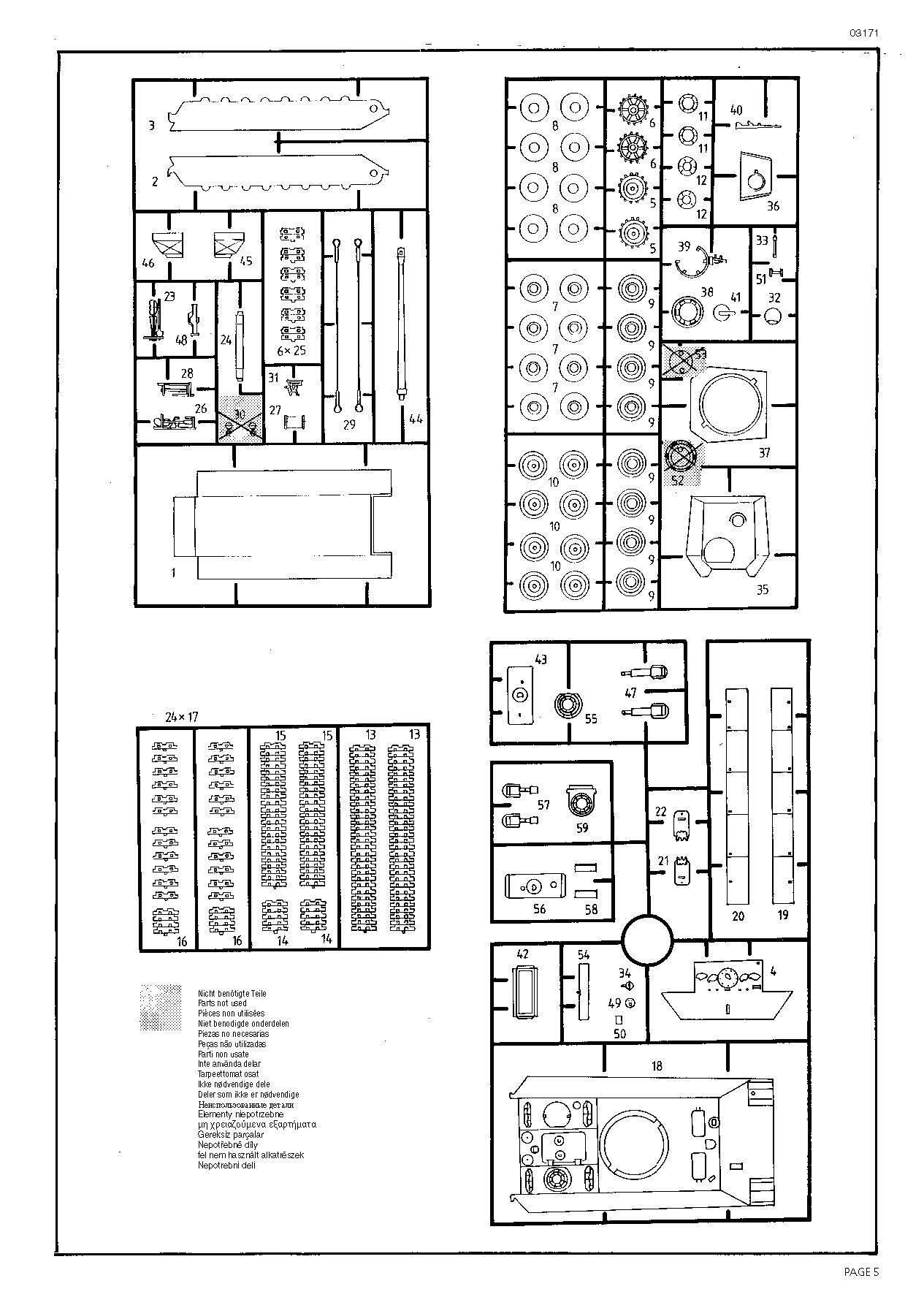 PzKpfw V Panther Ausf. G 1/72 Scale Model Kit Instructions Page 5