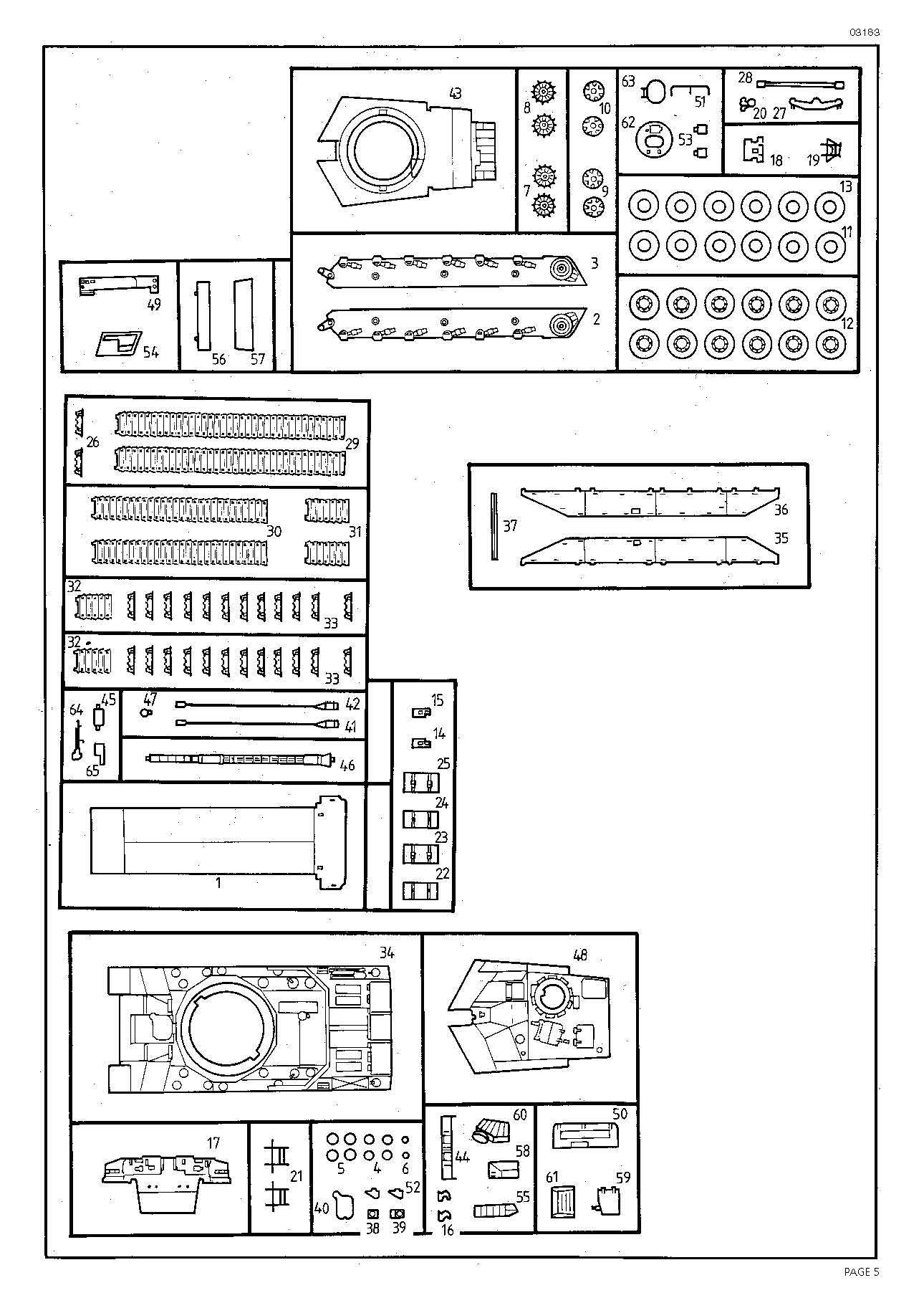 Challenger 1 British Main Battle Tank 1/72 Scale Model Kit By Revell Germany Instructions Page 5