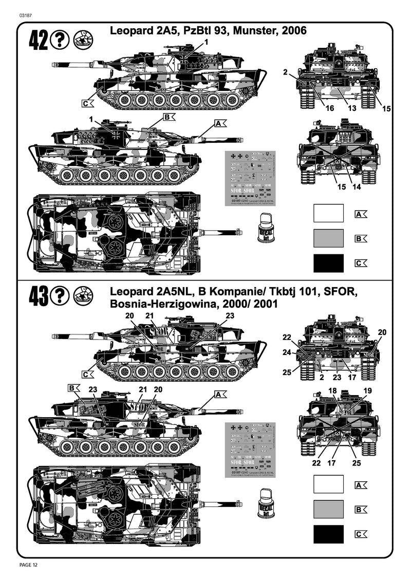 Leopard 2A5/A5NL Main Battle Tank 1/72 Scale Model Kit By Revell Germany Insurrections  Page 12