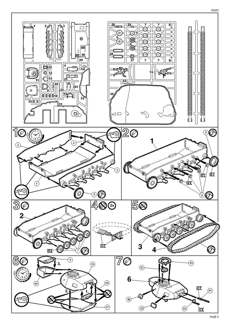 PzKpfw II Ausf. F 1/76 Scale Model Kit Instructions Page 5
