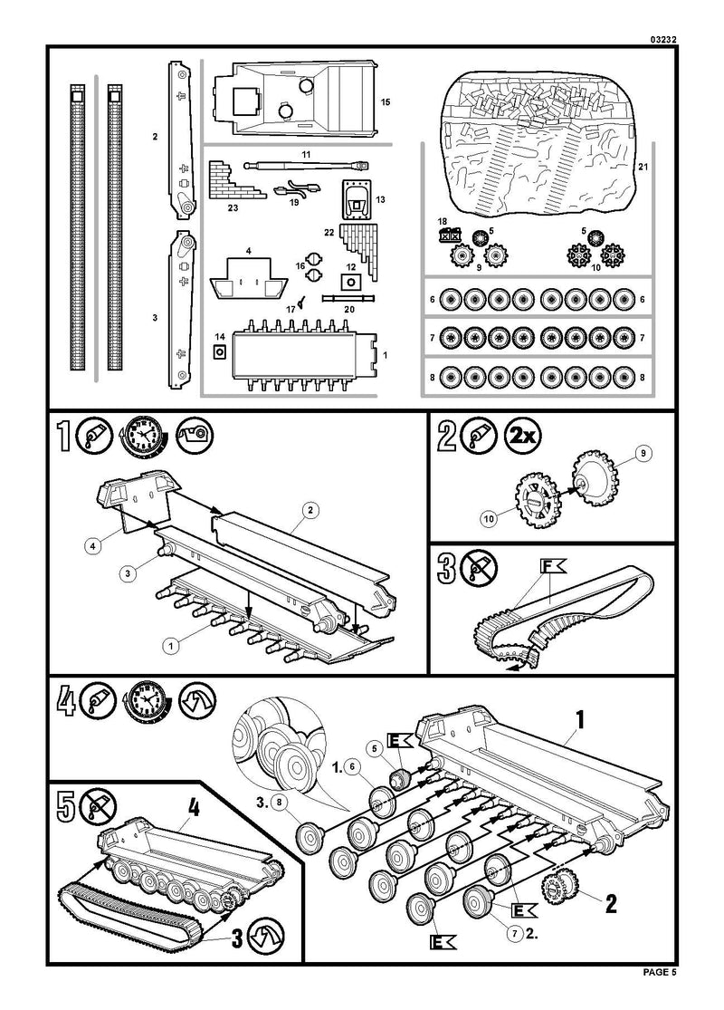 SdKfz 173 Jagdpanther 1/76 Scale Model Kit Instructions Page 5