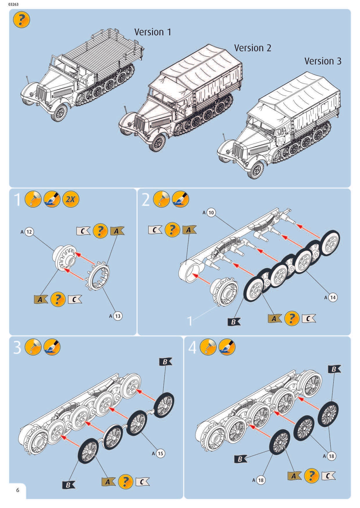 Sd.Kfz.7 German Half-track Late Production 1/72 Scale Model Kit