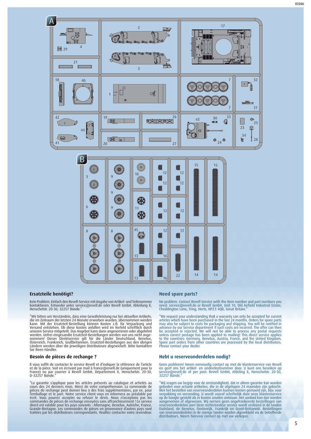 PzKpfw II Ausf. L (Luchs - “Lynx”) 1/72 Scale Model Kit Instructions Page 5