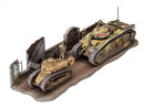 Char.B.1 bis & Renault FT.17 Tank Diorama, 1/76 Scale Model Kit Diorama