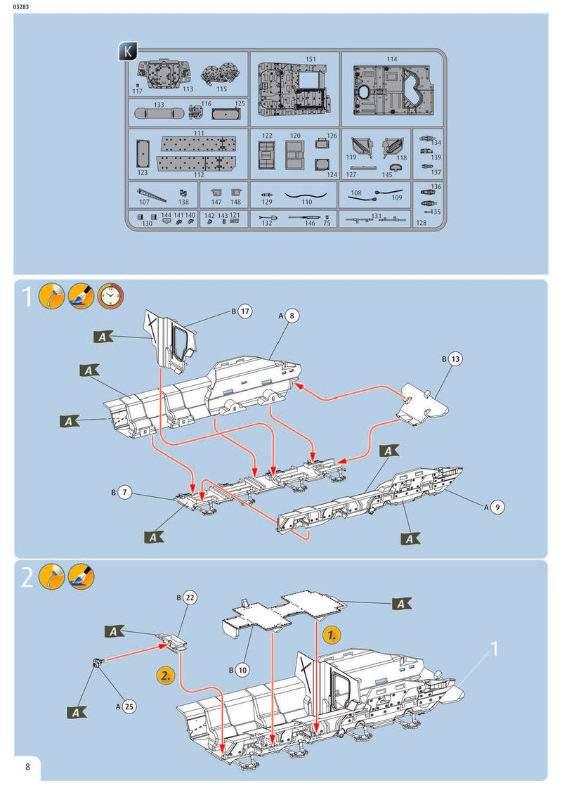 GTK Boxer Command Post NL, 1/72 Scale Model Kit Instructions Page 8