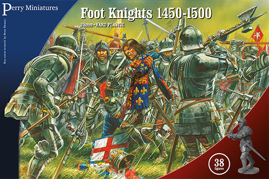 War Of The Roses Foot Knights 1450 -1500, 28 mm Scale Model Plastic Figures