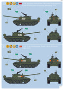 T-55A/AM Main Battle Tank, 1/72 Scale Model Kit Decals Example