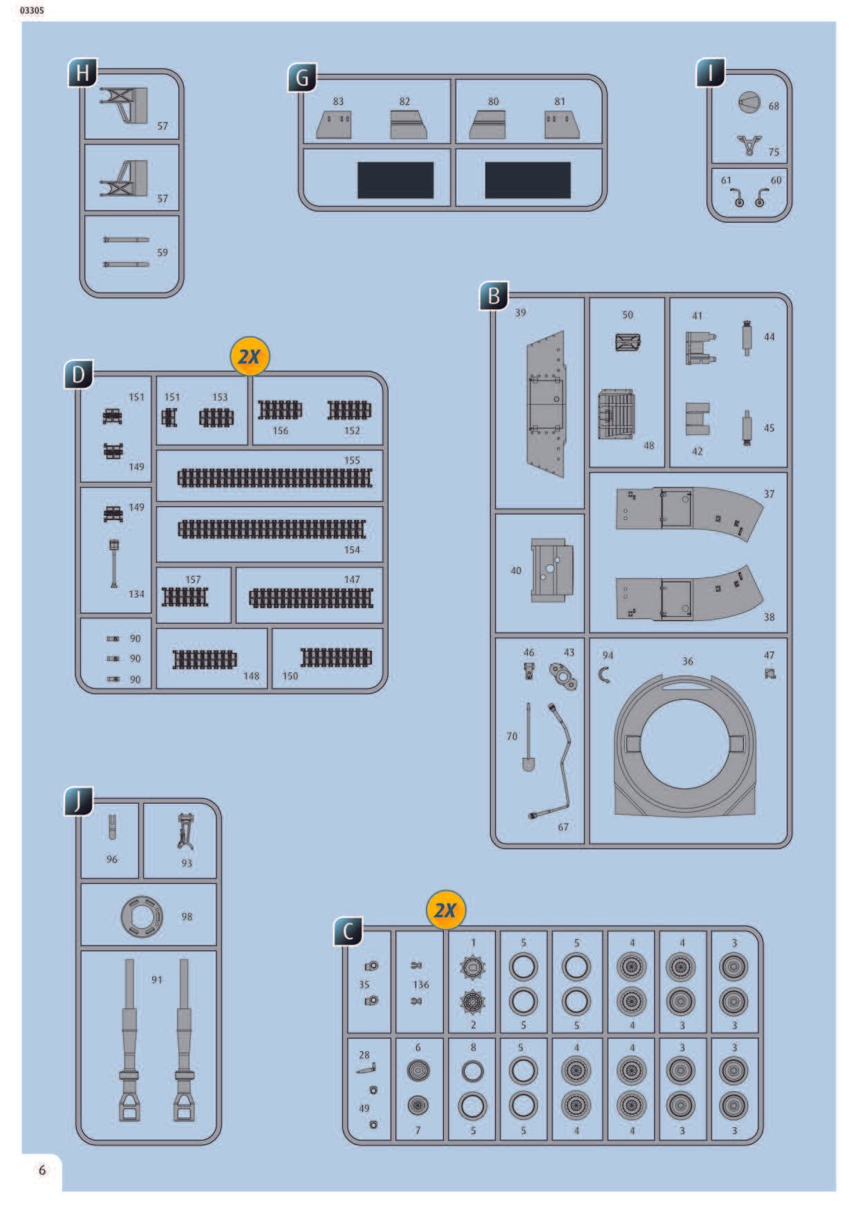 M109 G German Self Propelled Howitzer 1/72 Scale Model Kit Instructions Page 6