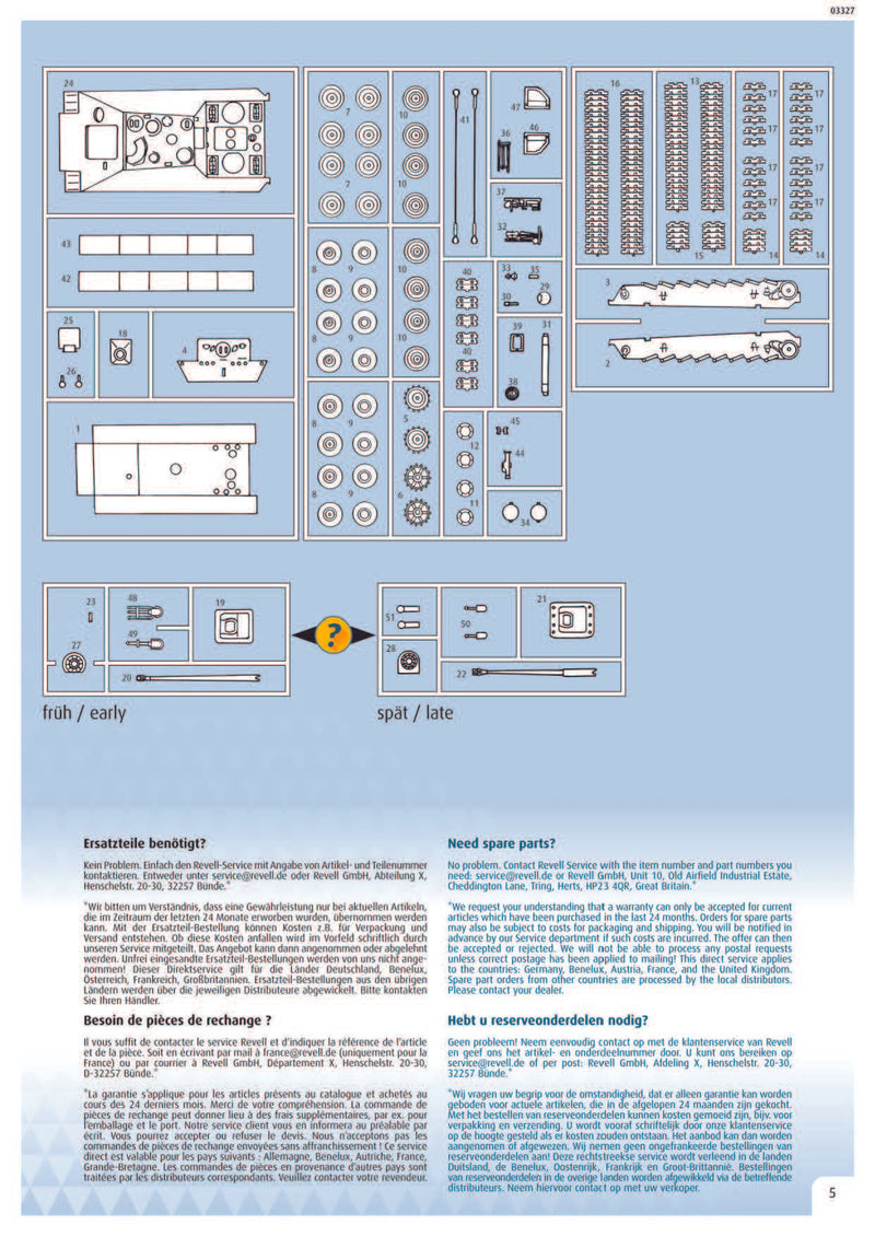 SdKfz 173 Jagdpanther 1/72 Scale Model Kit Instructions Page 5