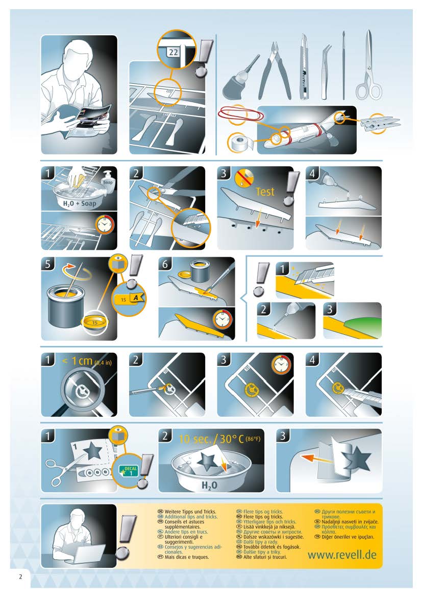 Star Wars X-Wing Fighter 1/112 Scale Model Kit By Revell Germany Instructions Page 2