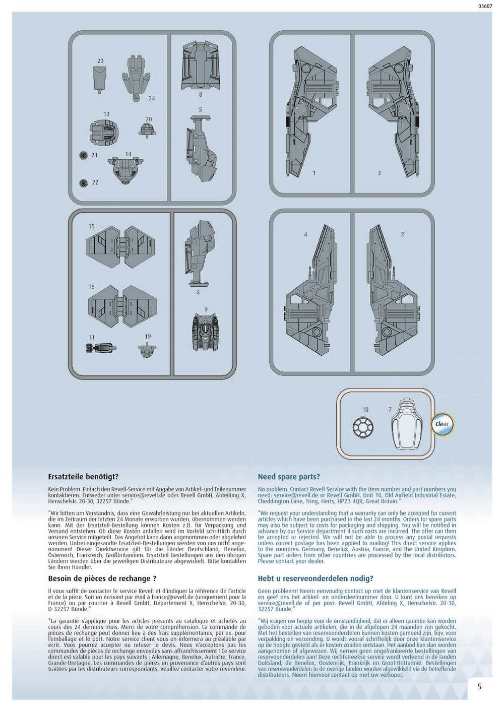 Star Wars Obi-Wan’s Jedi Starfighter 1/58 Scale Model Kit Instructions Page 5