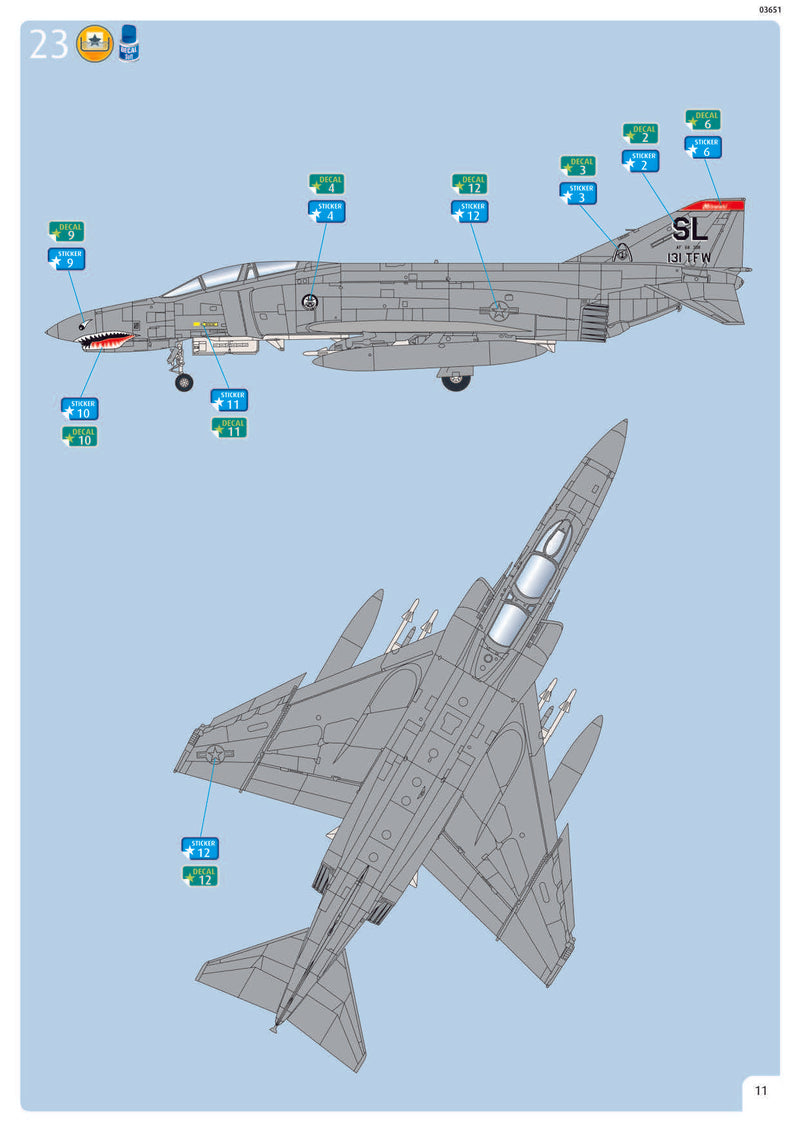 Model Set avion - F-4 Phantom - Revell Easy Click - Kits maquettes tout  inclus - Maquettes