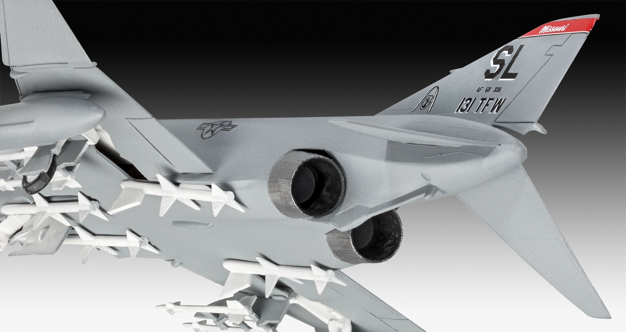 McDonnel Douglas F-4E Phantom 1/72 Scale Easy Click Model Kit Engine Detail