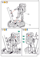 Apollo 11 Astronaut on the Moon, 1/8 Scale Model Kit Instructions Page 11