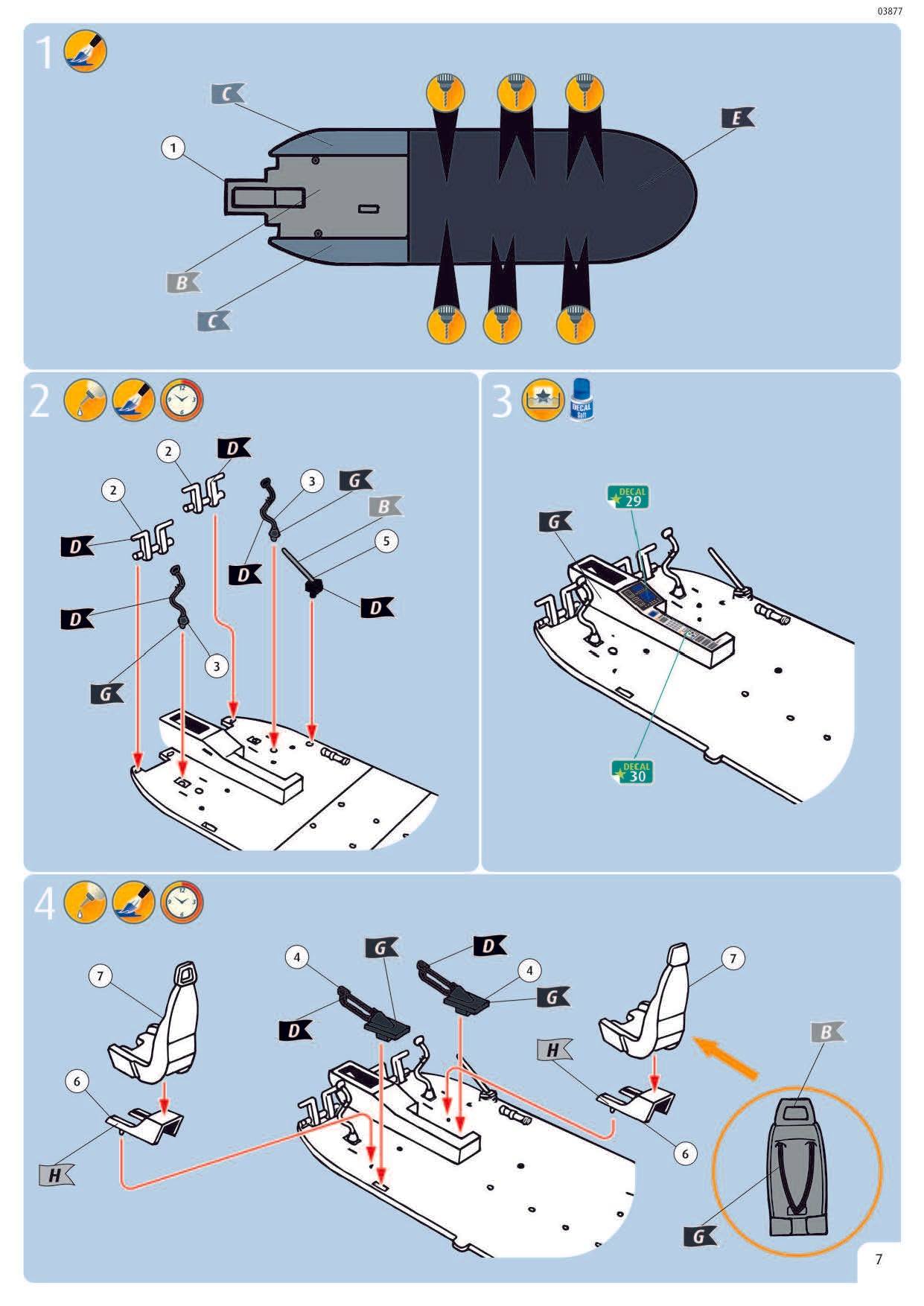 Eurocopter EC145, 1/72 Scale Model Kit Instructions Page 7